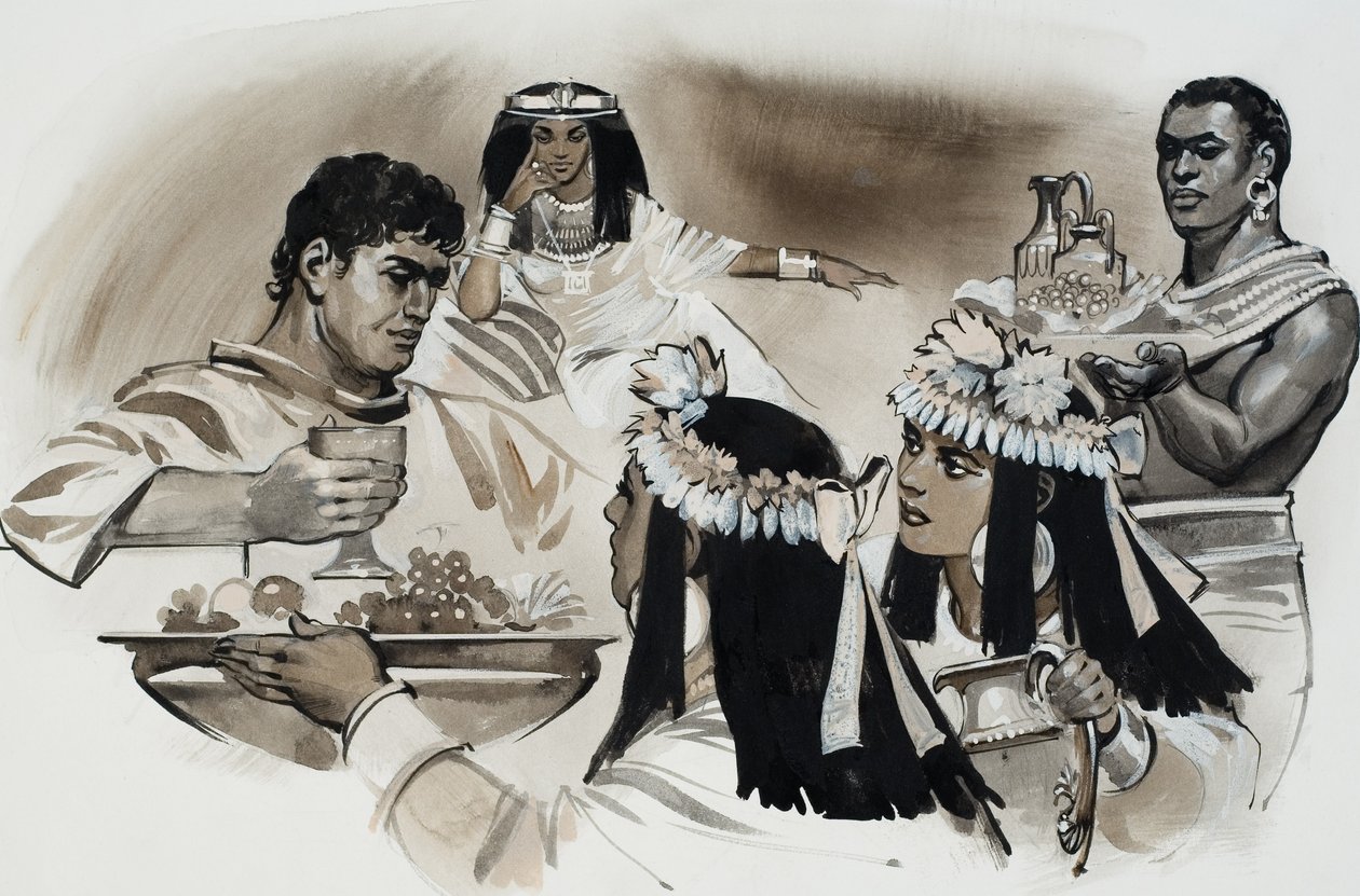 Antonio y Cleopatra (gouache sobre papel) de Angus McBride