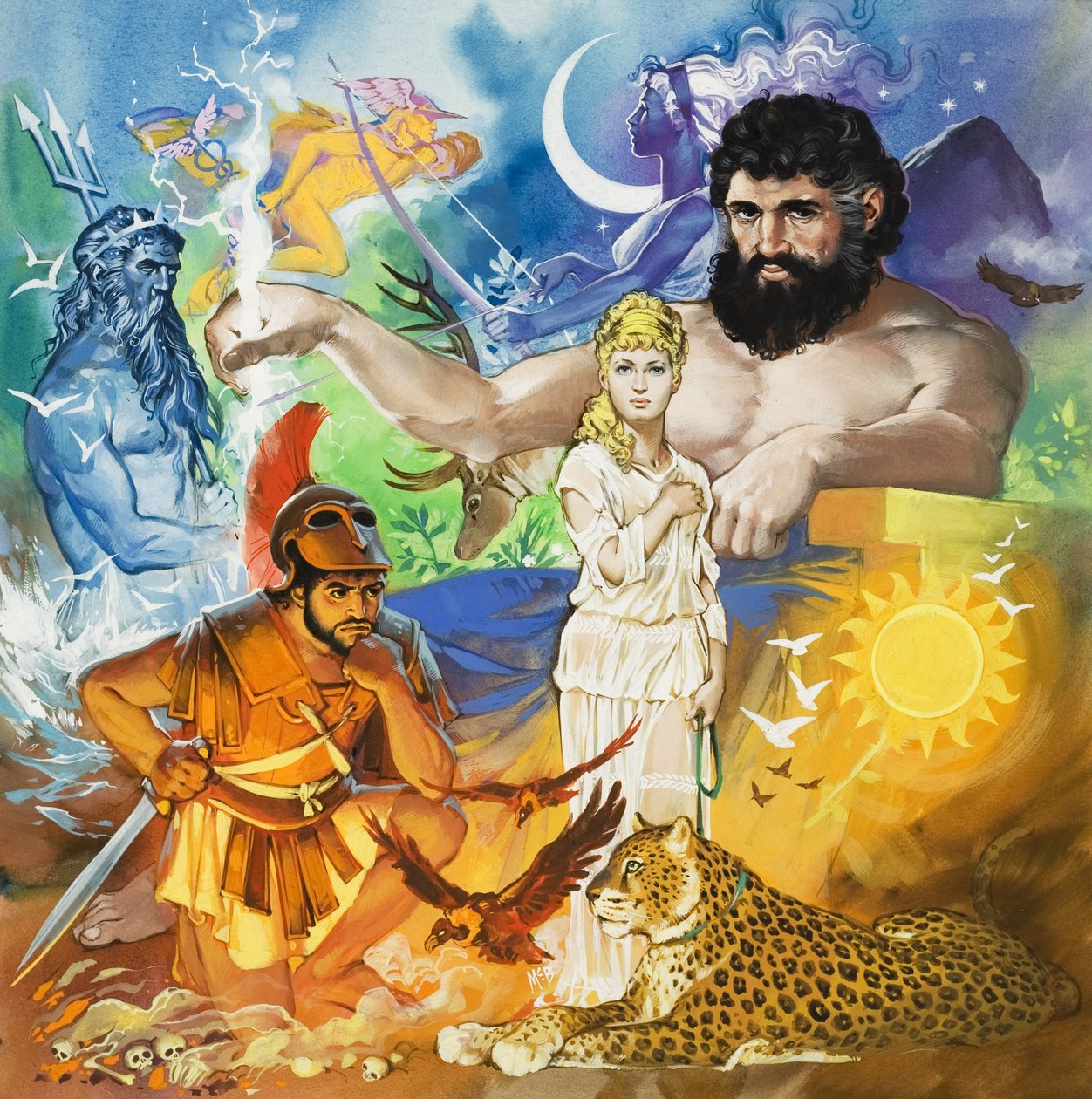 Montaje clásico (gouache sobre papel) de Angus McBride