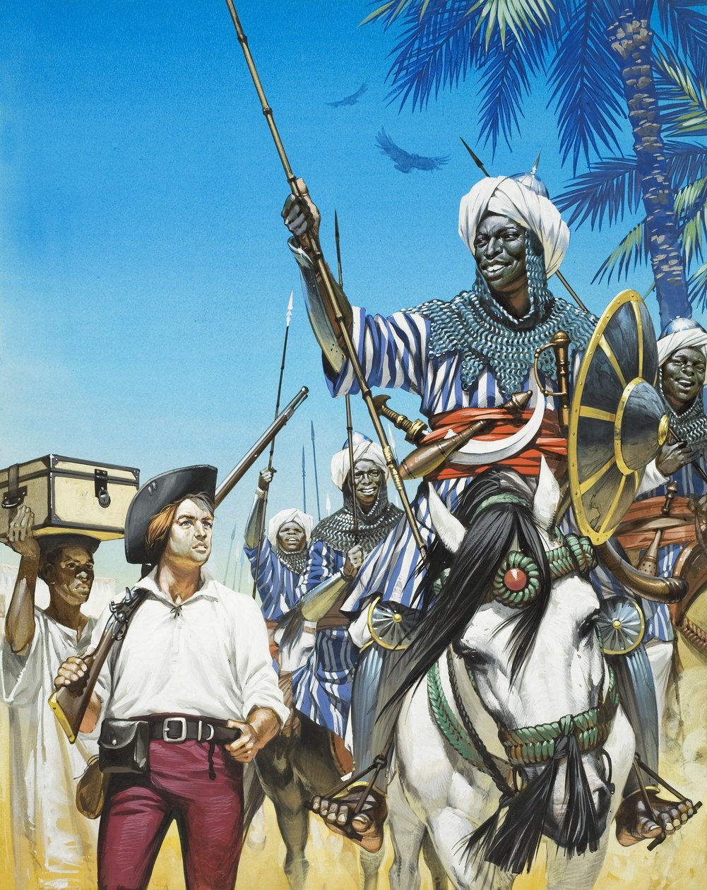 James Bruce (1730-94) Explorador de África (gouache sobre papel) de Angus McBride