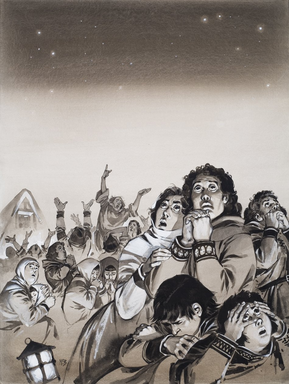 Nochevieja del año 999 d.C. (gouache sobre papel) de Angus McBride
