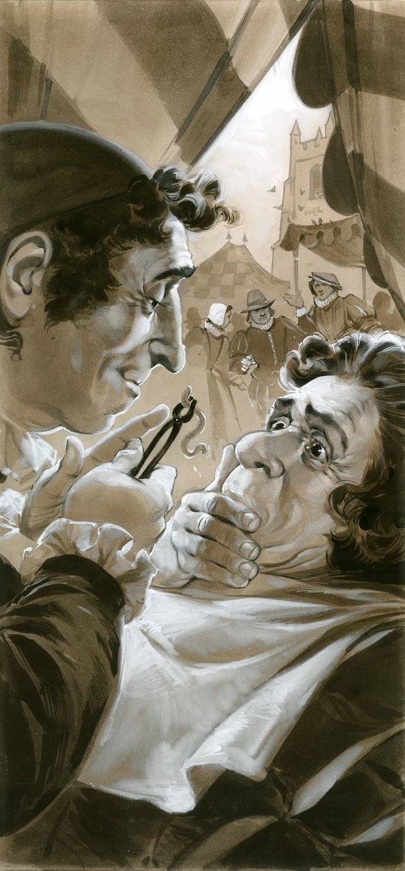 Dentista curandero con gusano de Angus McBride