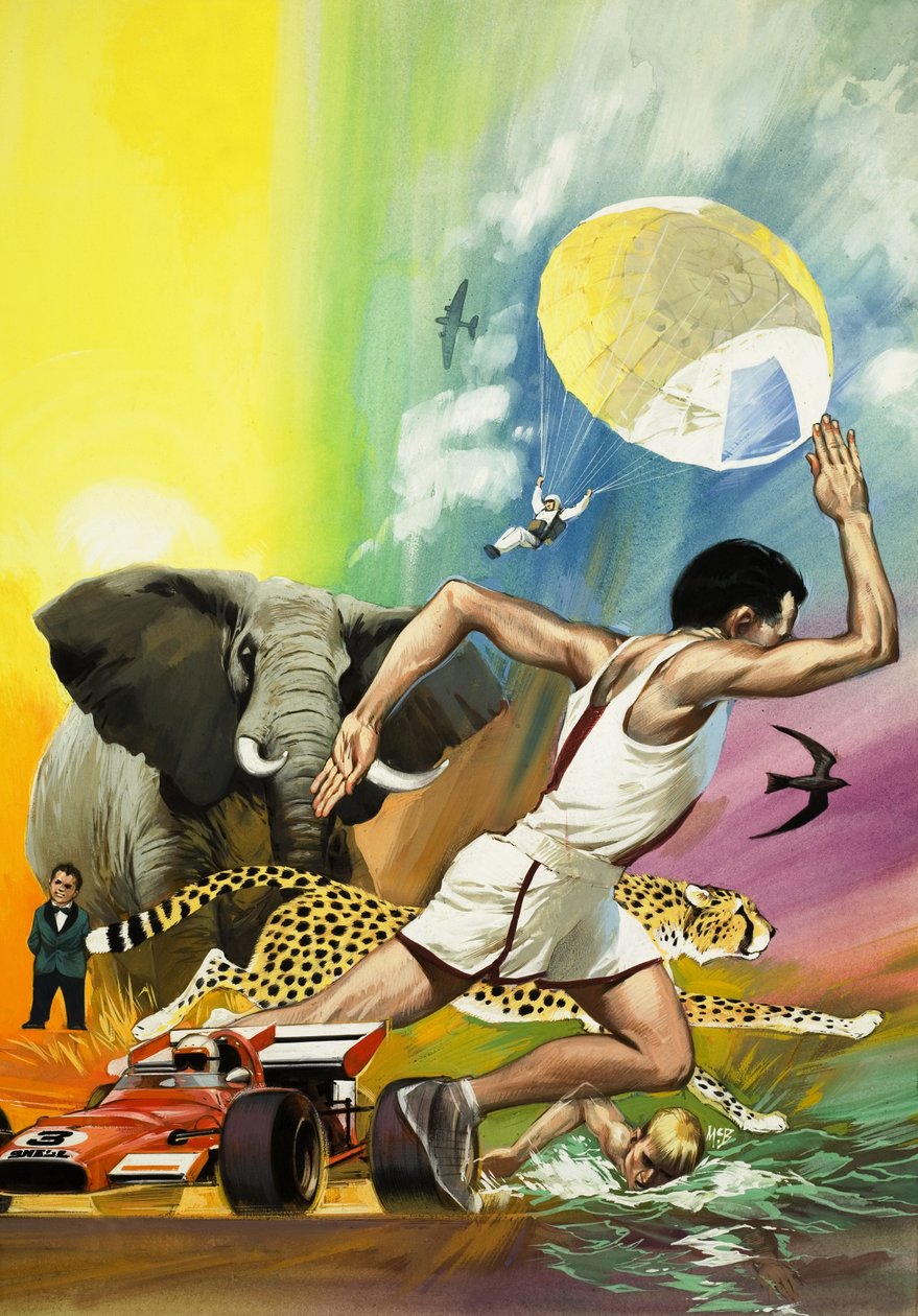 Record Breakers (gouache sobre papel) de Angus McBride
