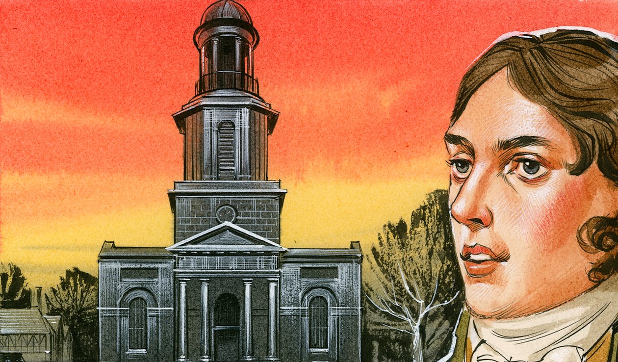Samuel Taylor Coleridge delante de St Chad