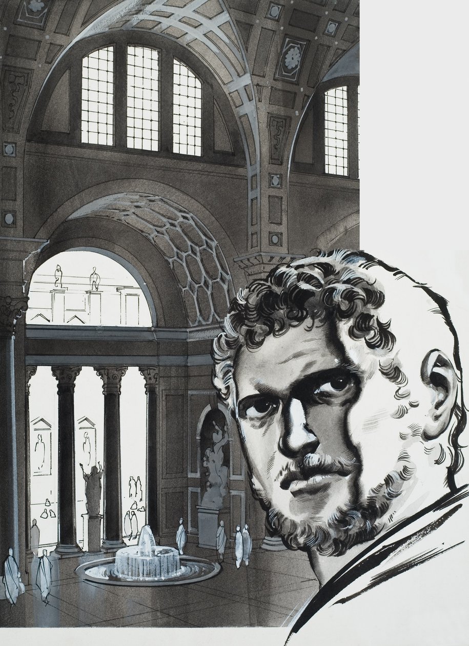 Las termas de Caracalla (gouache sobre papel) de Angus McBride