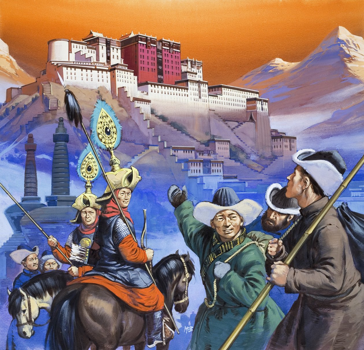 Tíbet (gouache sobre papel) de Angus McBride