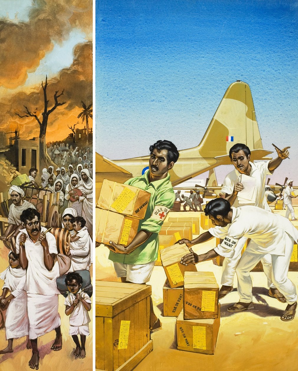 When Disaster Strikes (gouache sobre papel) de Angus McBride