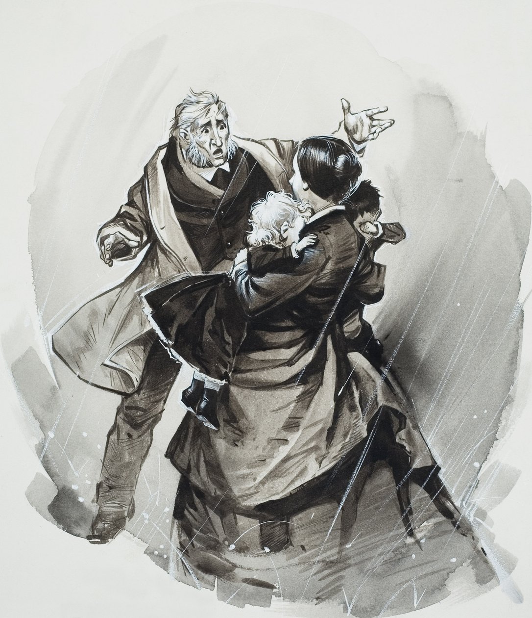 ¿Dónde están los demás" (gouache sobre papel) de Angus McBride