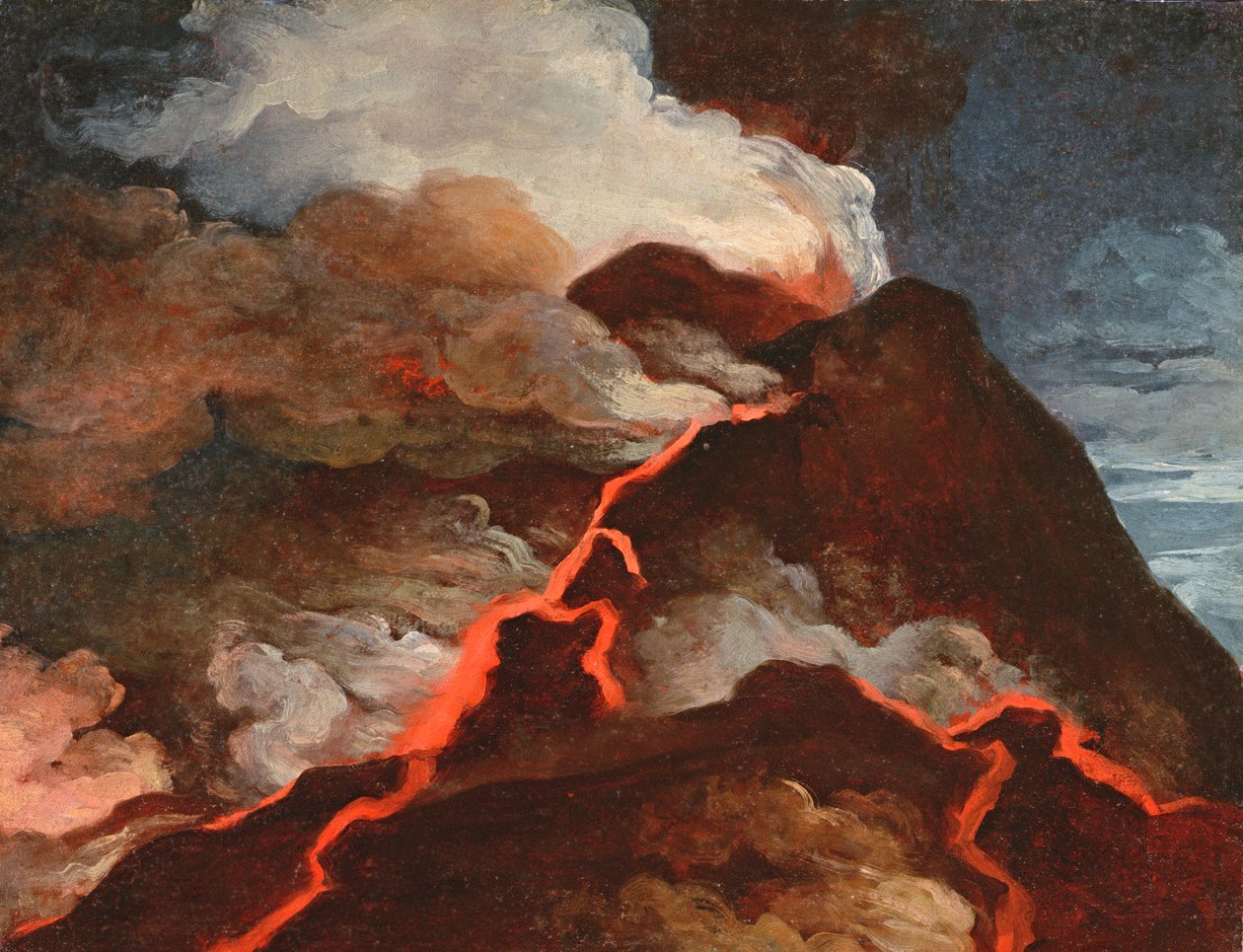 El Vesubio en erupción, 1772 de Anicet Charles Lemonnier