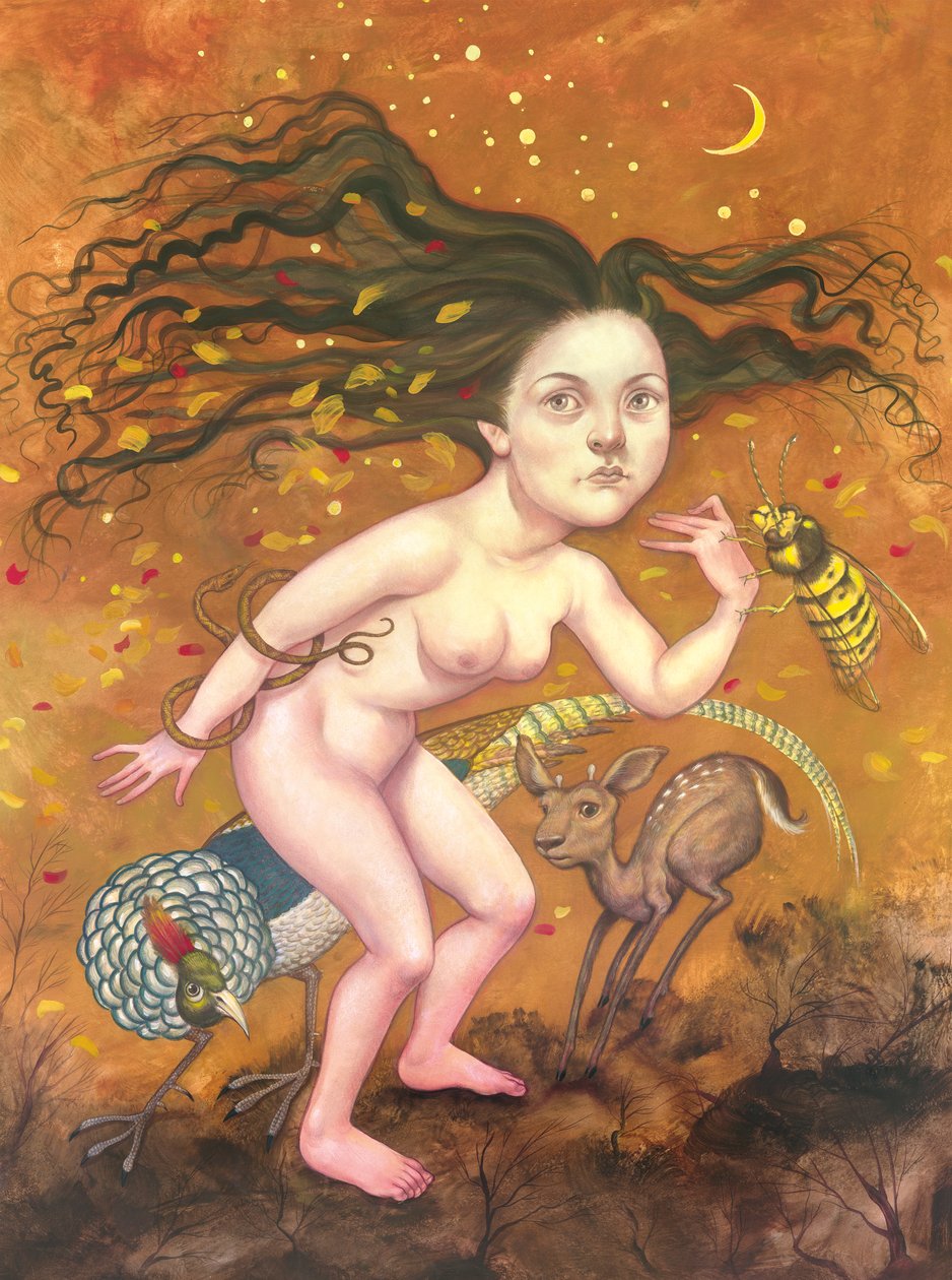 Otoño, 2013 (pintura acrílica sobre tabla ilustración) de Anita Kunz
