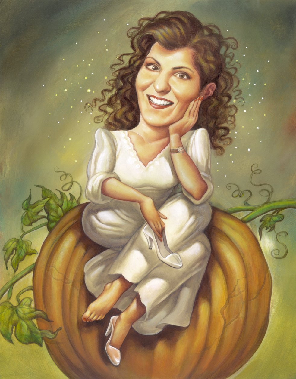 My Big Fat Greek Wedding, 2002 (acrílico sobre cartón ilustración) de Anita Kunz