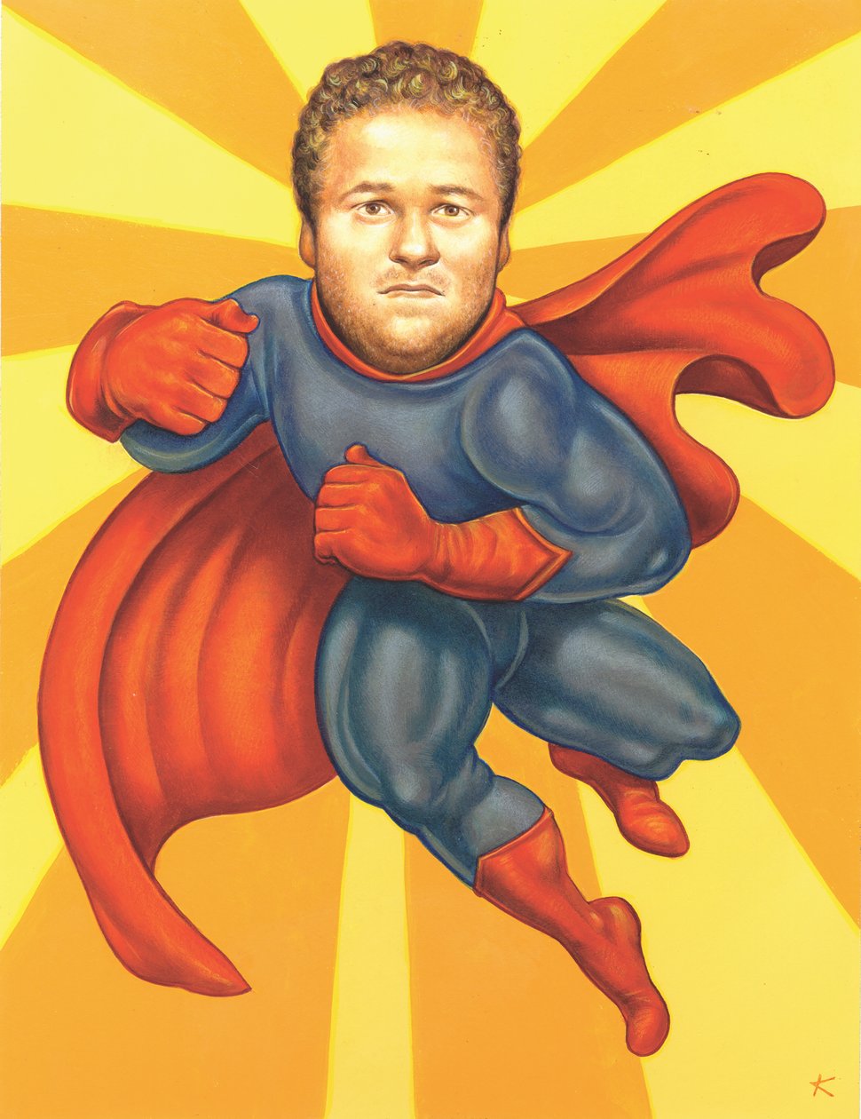 Seth Rogan, 2005 (acrílico sobre tabla ilustración) de Anita Kunz