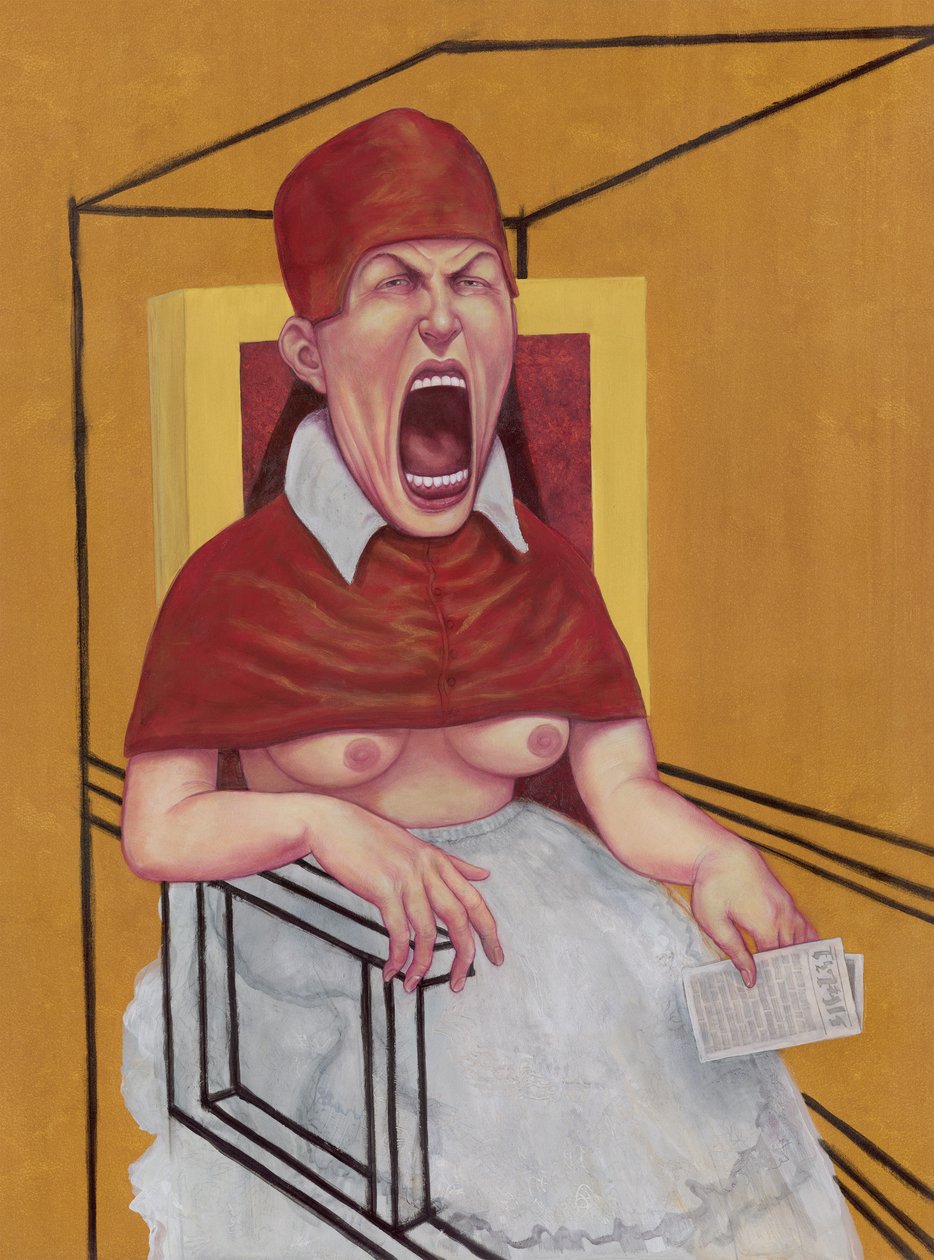 Study After Innocenta XX, 2016 (pintura acrílica sobre tabla ilustración) de Anita Kunz