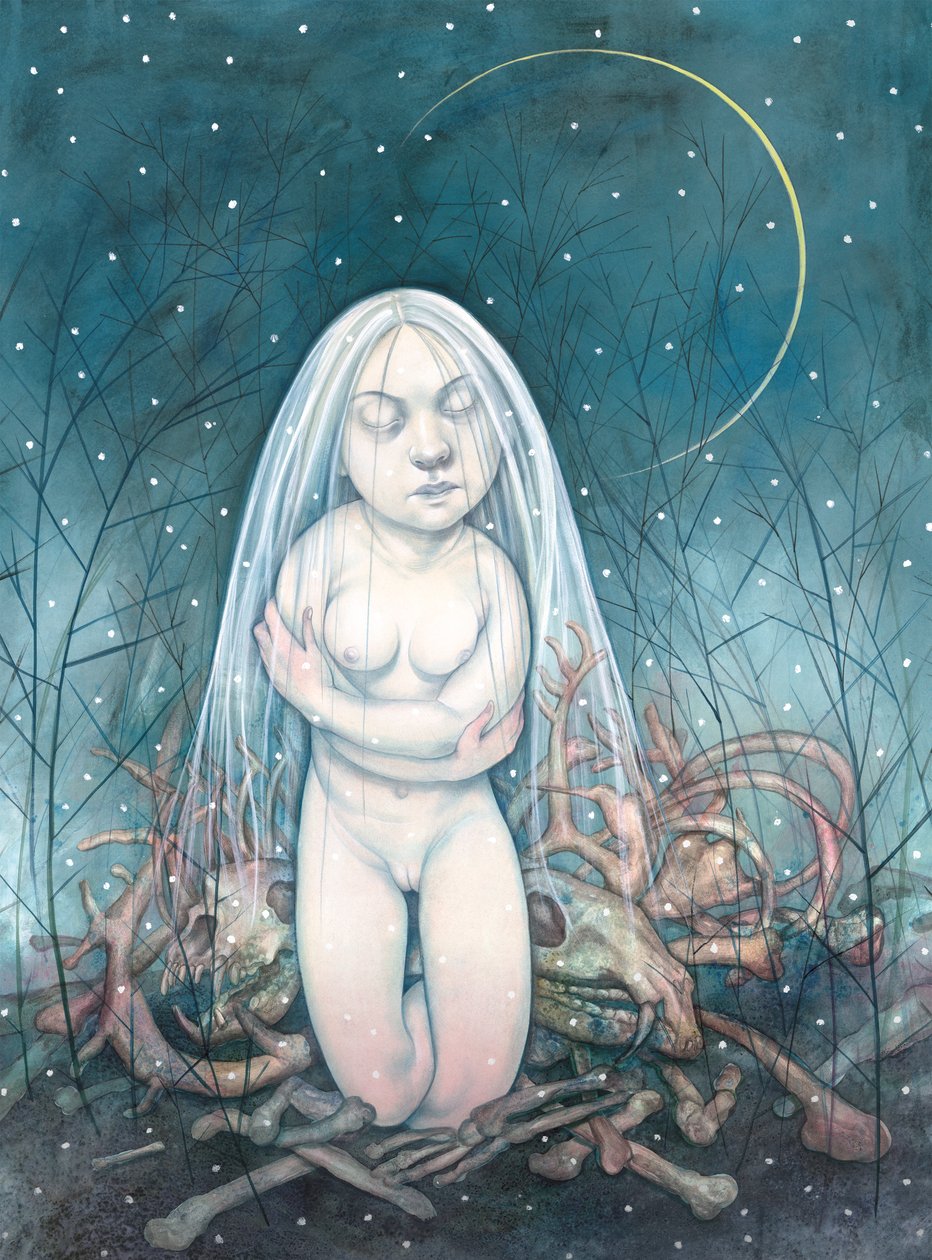 Invierno, 2013 (pintura acrílica sobre tabla ilustración) de Anita Kunz