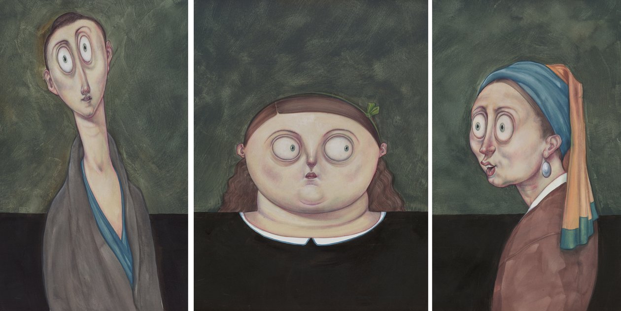 Women Chilling, 2017 (pintura acrílica sobre tabla ilustración) de Anita Kunz