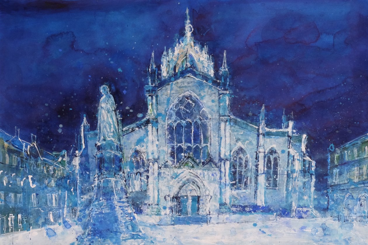 St Giles de noche de Ann Oram