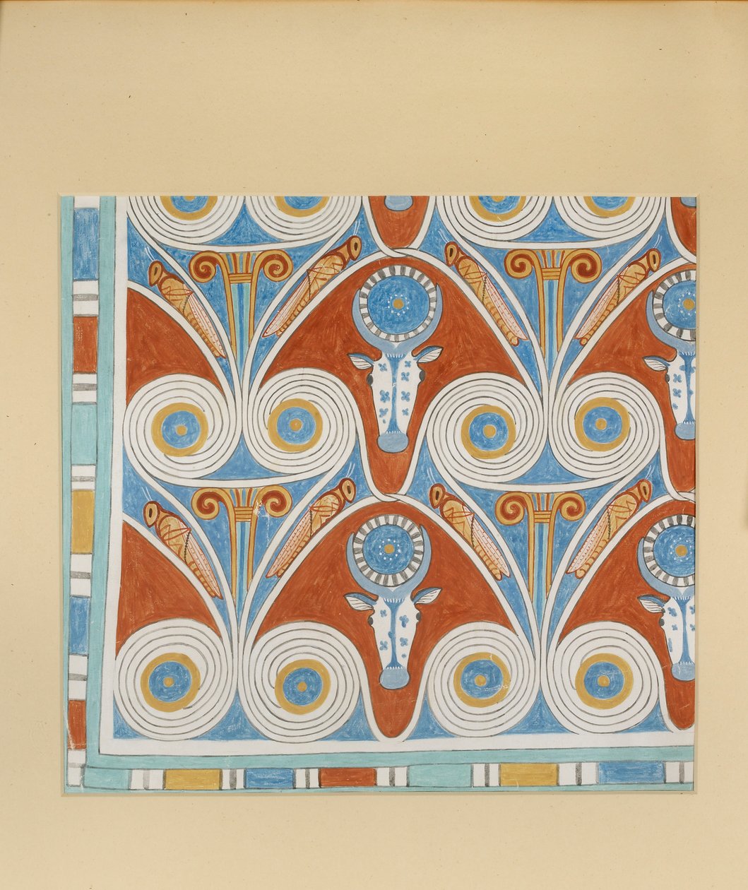 Copia de pintura mural, tumba privada 50 de Neferhotpe, Tebas, siglo XX de Anna