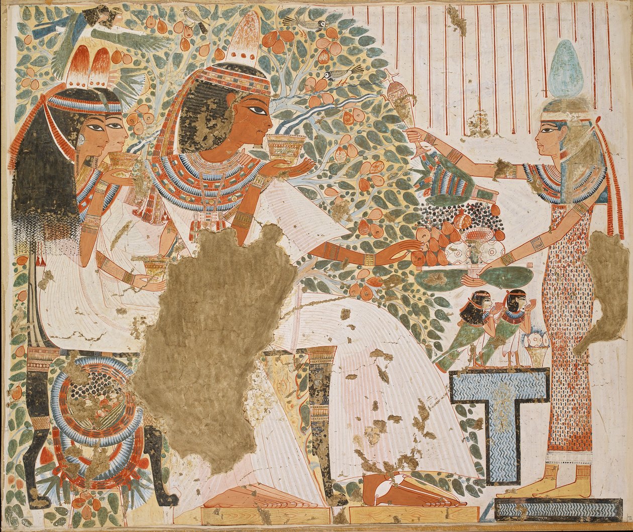 Copia de pintura mural, tumba privada 51 de Userhet, Tebas, siglo XX de Anna