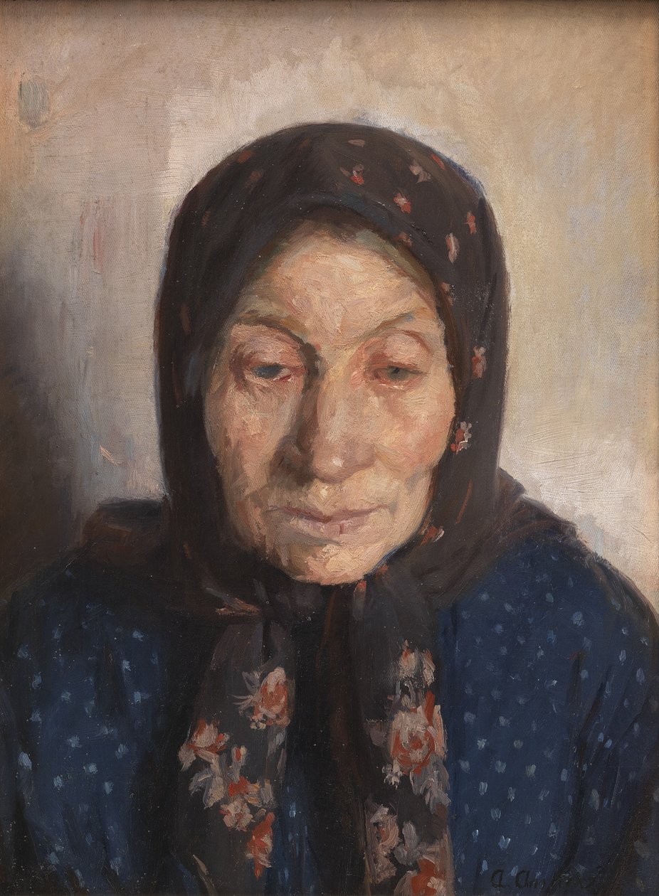 La esposa de un viejo pescador de Anna Ancher