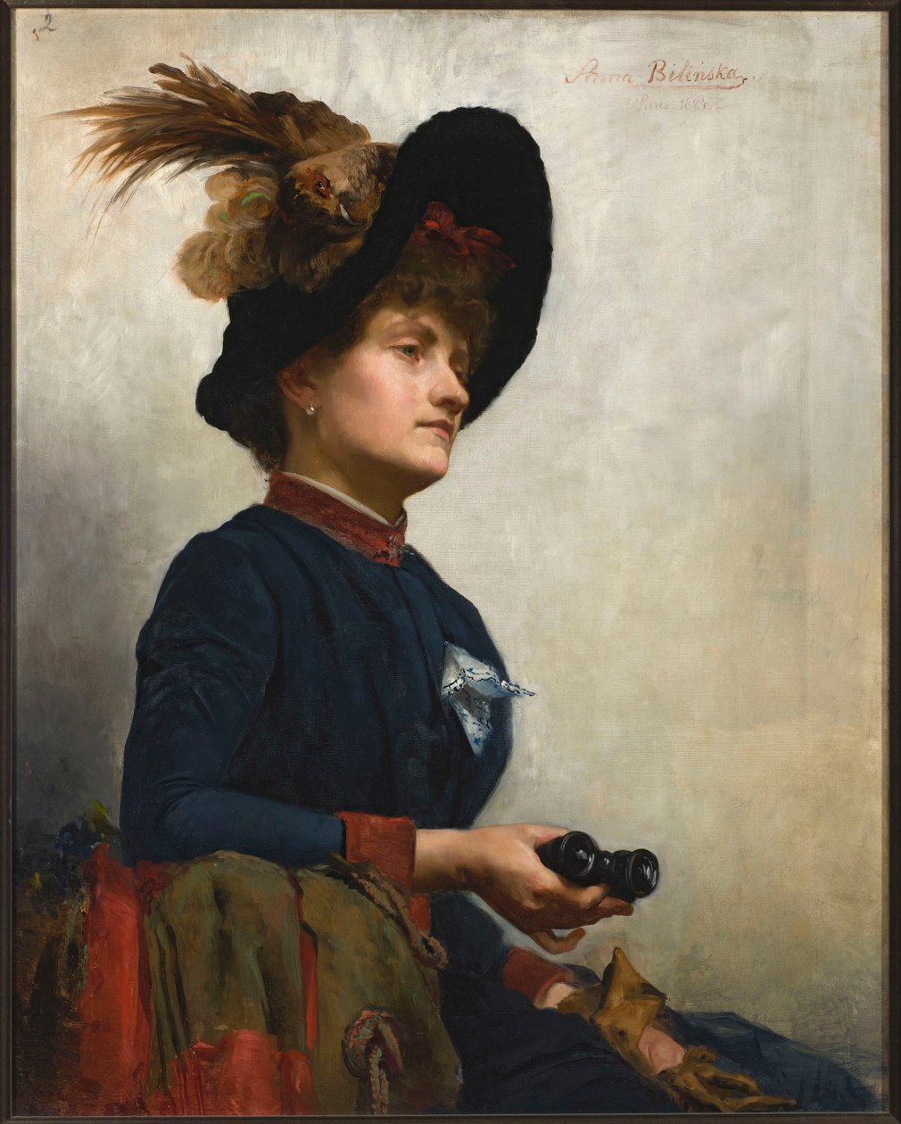 Retrato de una señora con gafas de ppera de Anna Bilińska Bohdanowicz