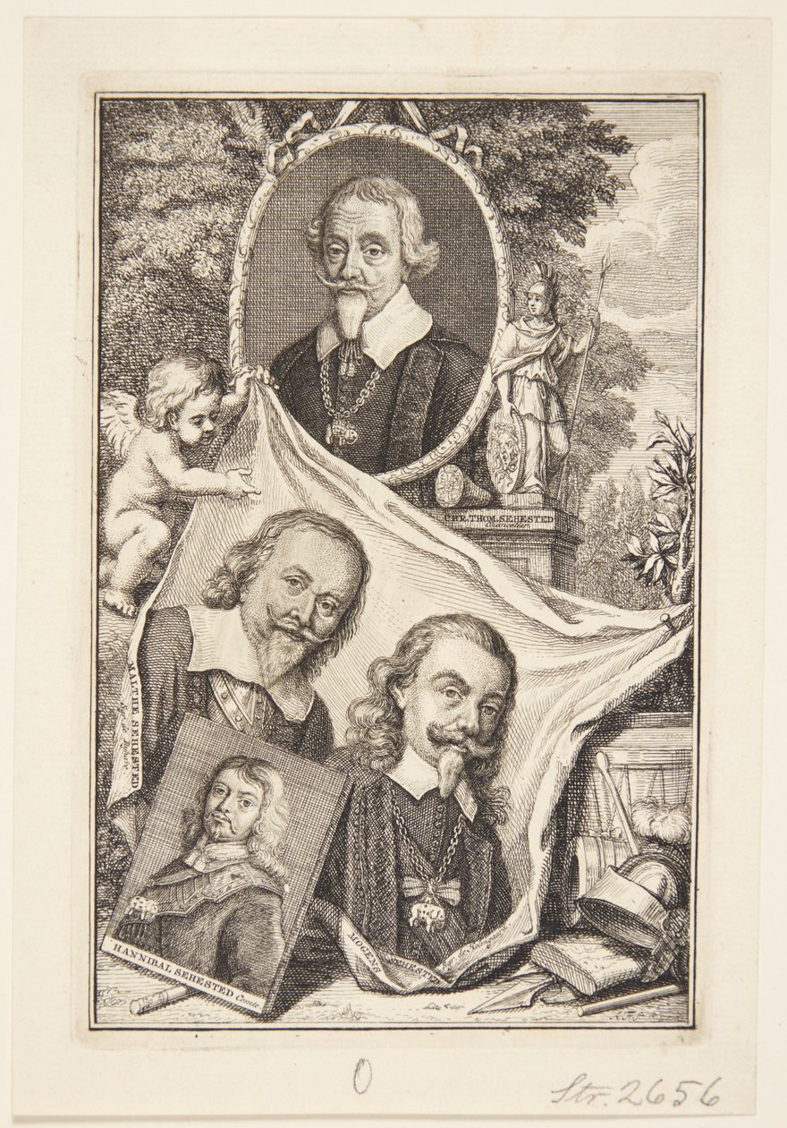Retrato de miembros de la familia Sehested de Anna Folkema