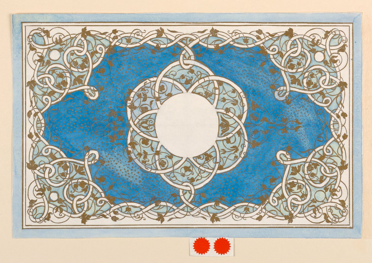 Diseño para una tapa de caja, alrededor de 1894 de Anna M. de Pool