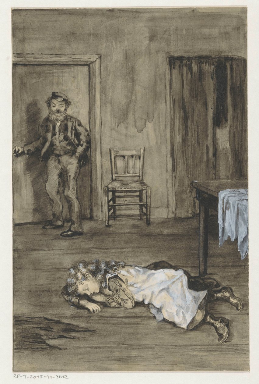 Chica durmiendo en el suelo de Anna Maria Kruijff
