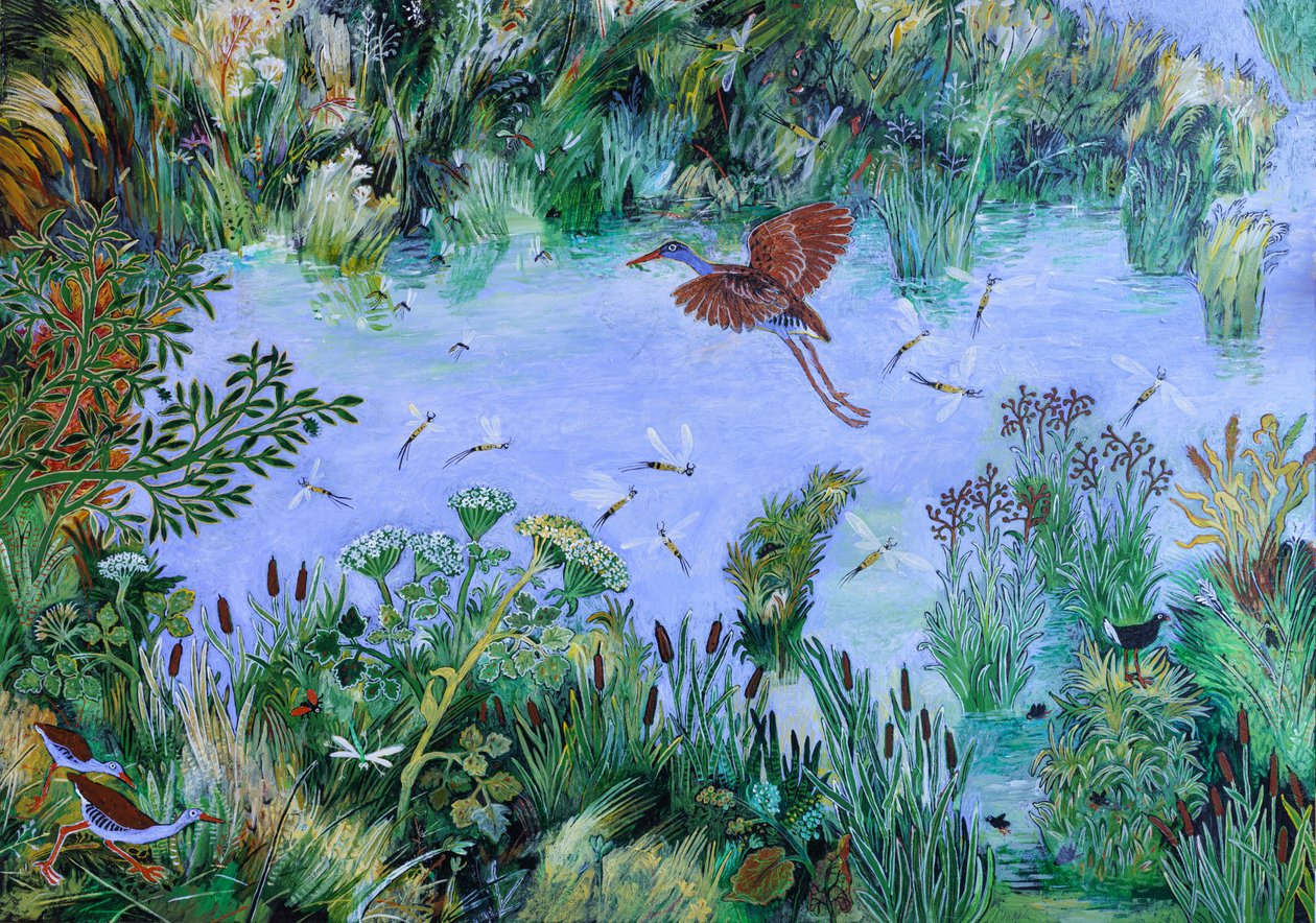 A Mayfly Moment, 2022 (acrílico sobre tabla) de Anna Pugh