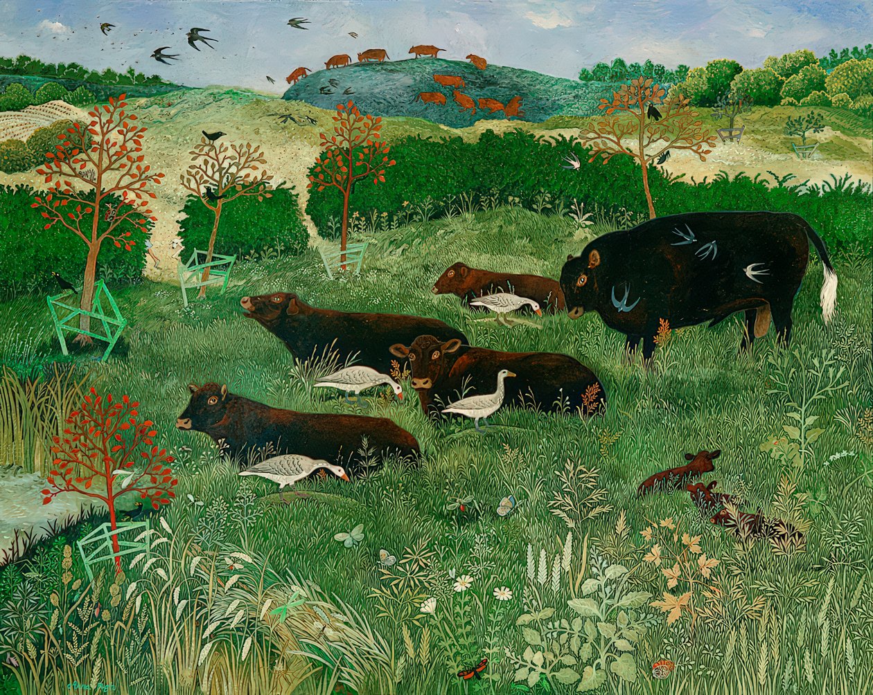 Los bichos hacen pilates, 2011 (acrílico) de Anna Pugh