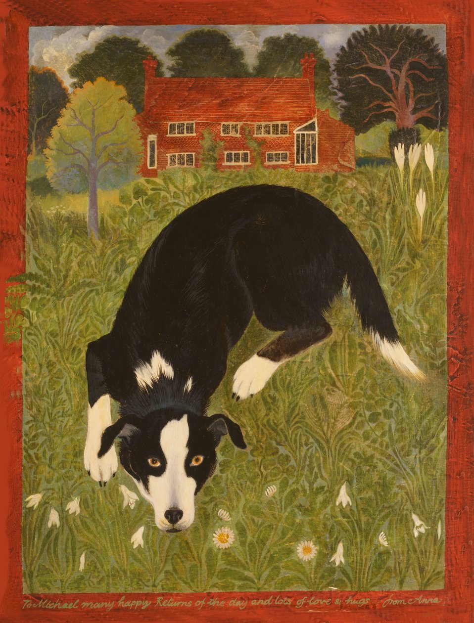 Perro Collie (acrílico) de Anna Pugh