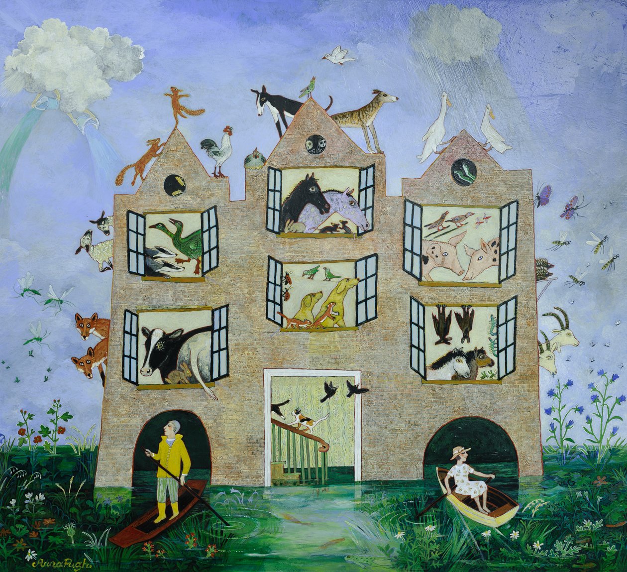Prohibición de mangueras, 2013 (acrílico) de Anna Pugh