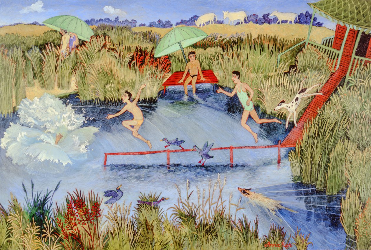 Día caluroso, 2009 (acrílico) de Anna Pugh