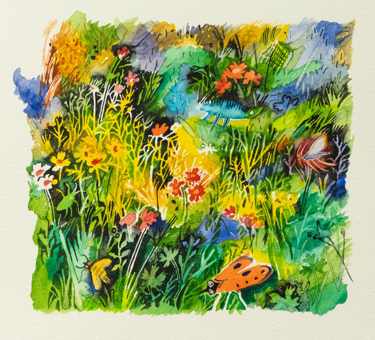 Chinches de los prados, 2023 (acuarela) de Anna Pugh