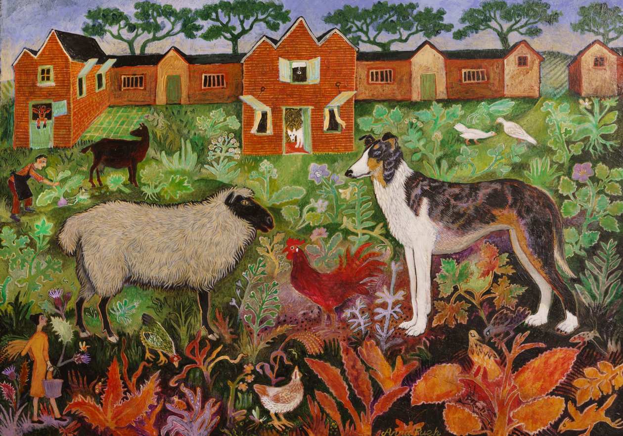 Gallo rojo, 2019 (acrílico) de Anna Pugh