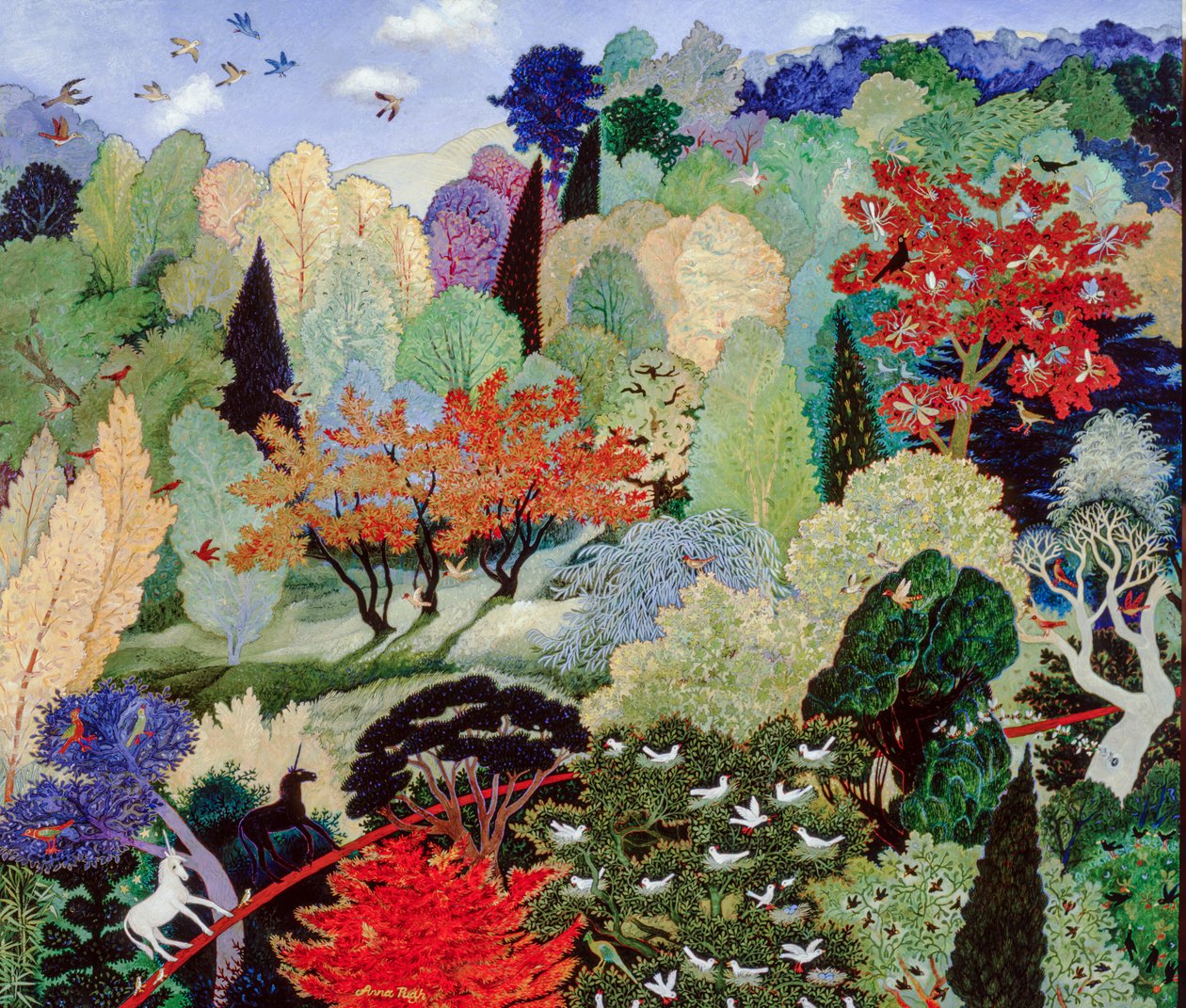 El árbol nido, 2007 (acrílico) de Anna Pugh