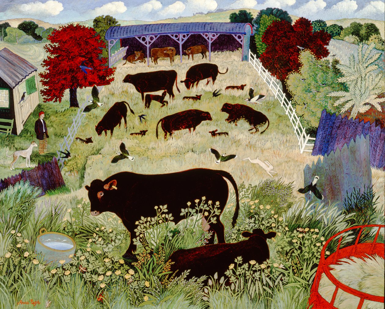 Quién cuenta, 2000 (acrílico) de Anna Pugh