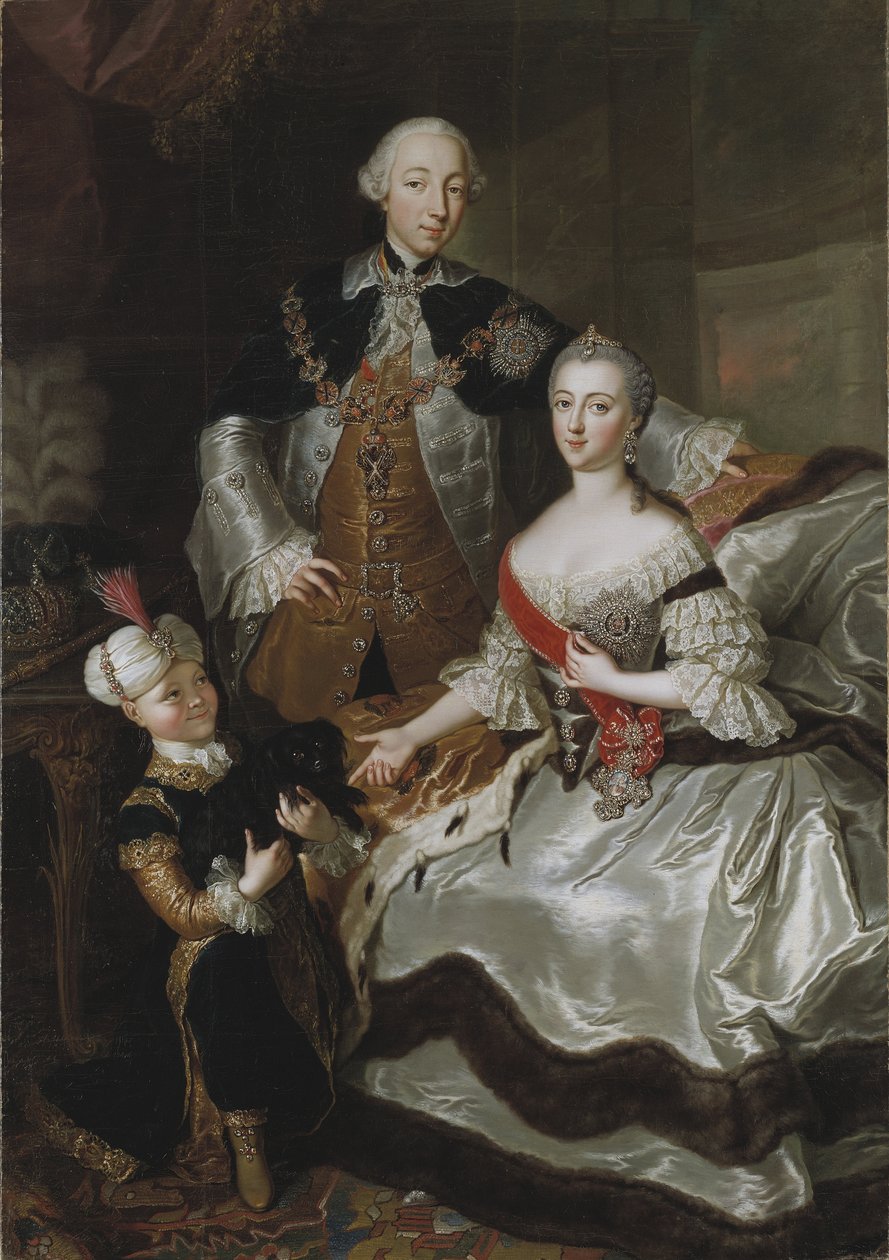 Retrato del Gran Duque Pyotr Fyodorovitch y la Gran Duquesa Catherine Alekseyevna de Anna Rosina Lisiewska