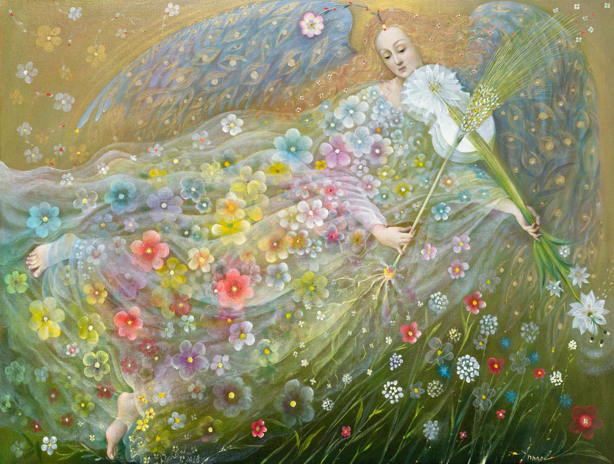 Ángel del trigo, 2018 (óleo sobre lino belga) de Annael Anelia Pavlova