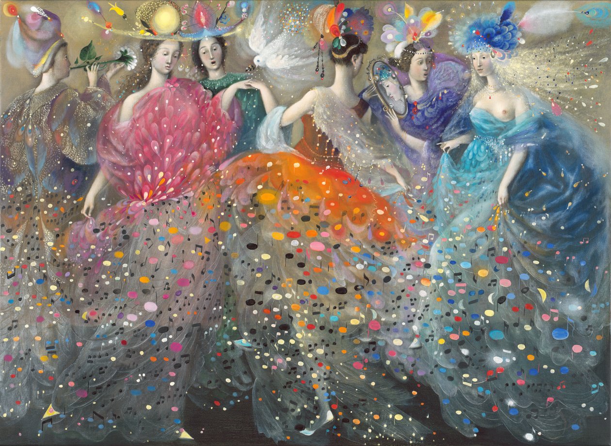 Danza de las Musas, 2009 (óleo sobre lino belga) de Annael Anelia Pavlova