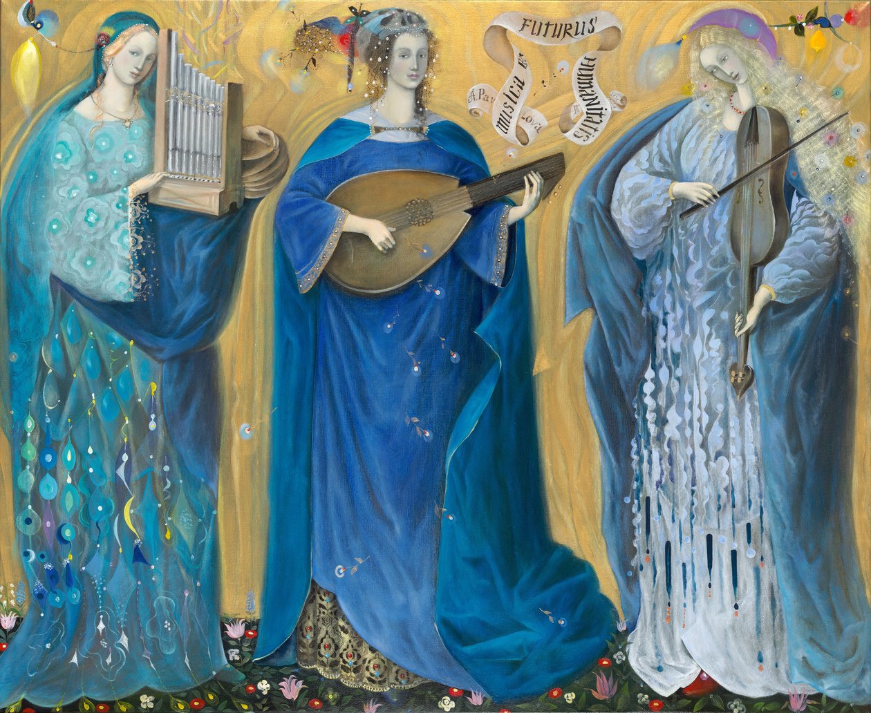 Meditaciones sobre la Santísima Trinidad - según la música de Olivier Messiaen, 2007 (óleo sobre lino belga) de Annael Anelia Pavlova