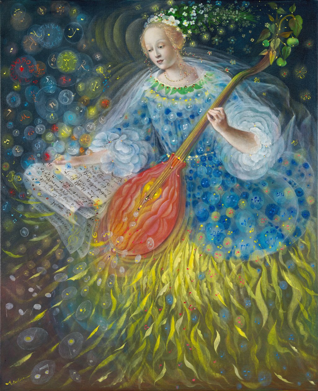 Poiesis-II: Ciencia, 2014 (óleo sobre lino belga) de Annael Anelia Pavlova
