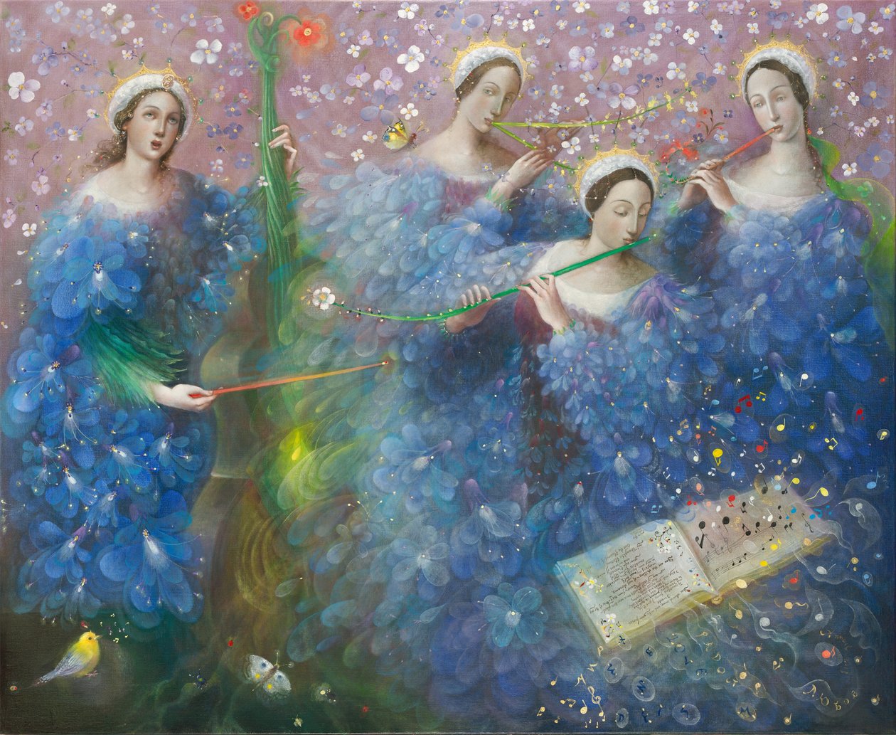 Canción de la diosa Natura - según la música de Max Reger, 2013 (óleo sobre lino belga) de Annael Anelia Pavlova