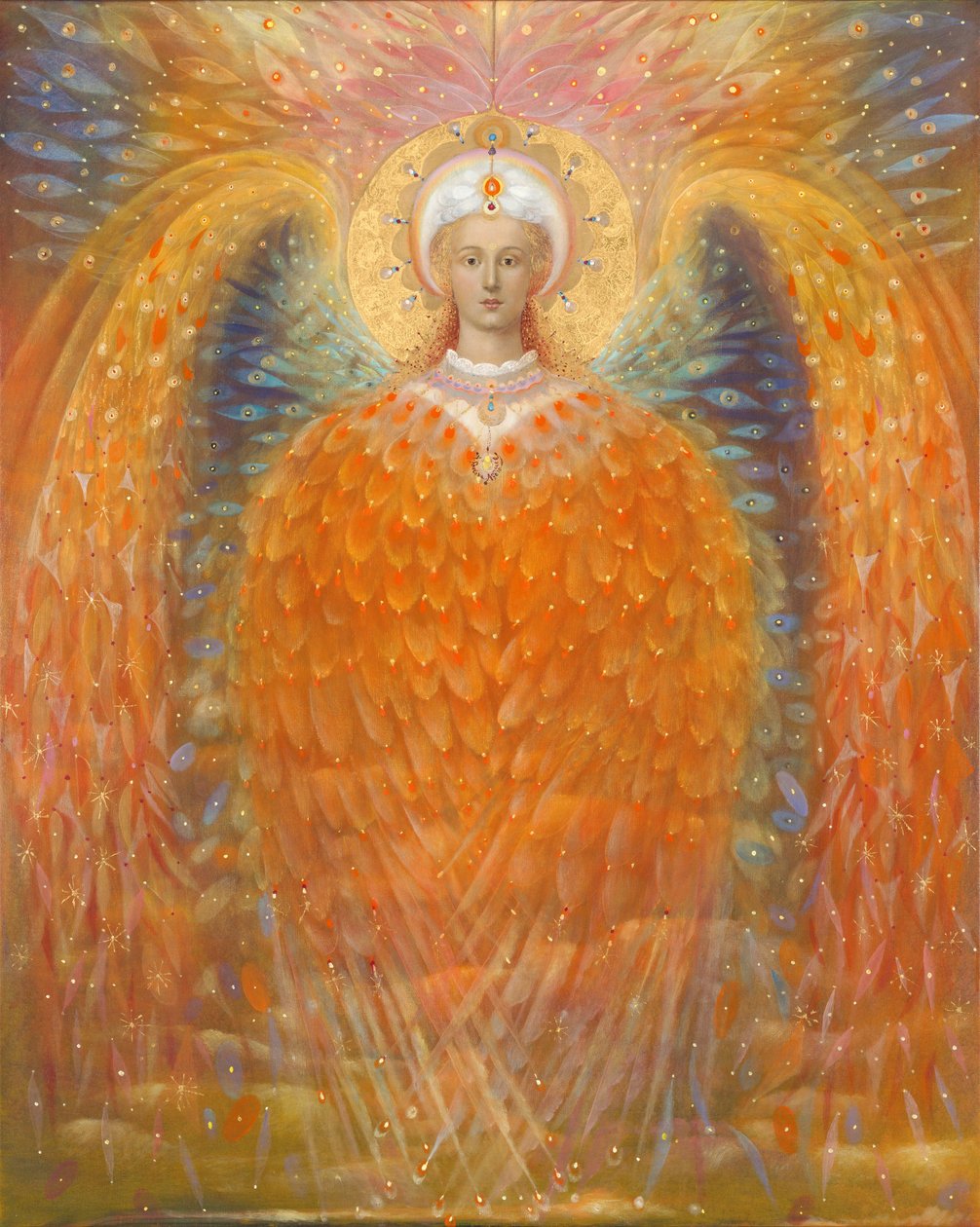 El ángel de la justicia, 2010 (óleo y pan de oro sobre lino belga) de Annael Anelia Pavlova