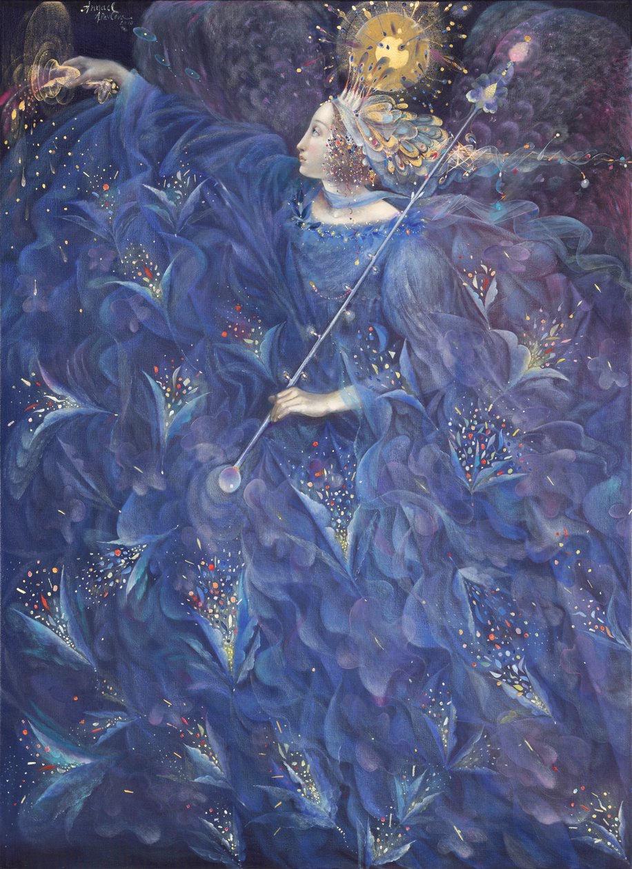 El ángel del poder, 2010 (óleo y pan de oro sobre lino belga) de Annael Anelia Pavlova