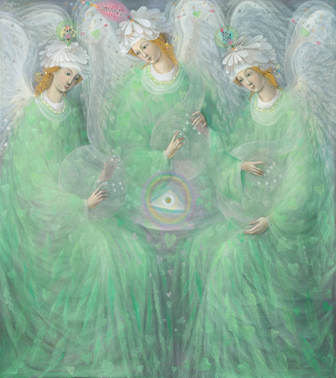 Las revelaciones de la primavera (díptico), panel izquierdo, 2012 (óleo sobre lino belga) de Annael Anelia Pavlova