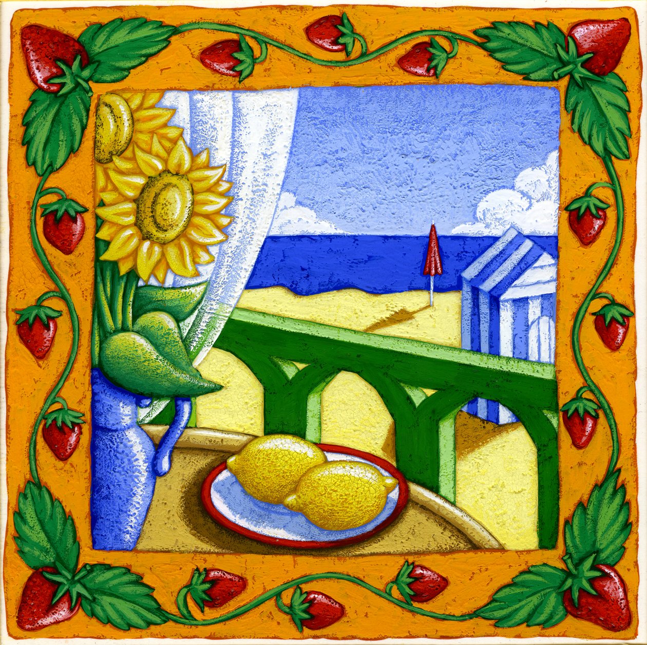 Cuatro estaciones, verano, 2015 (gouache) de Annalisa Morrocco