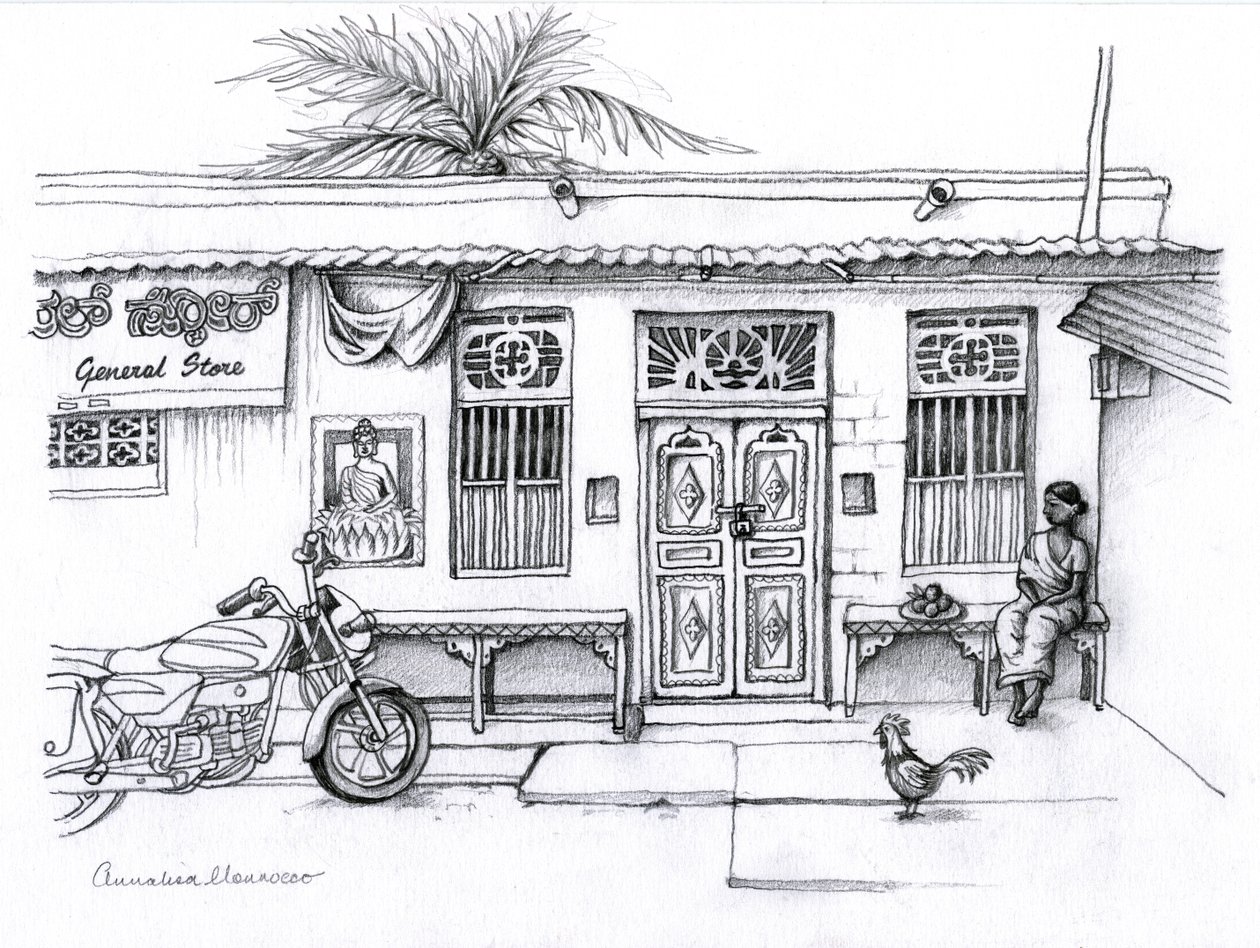 Almacén general, 2019 (lápiz de grafito) de Annalisa Morrocco