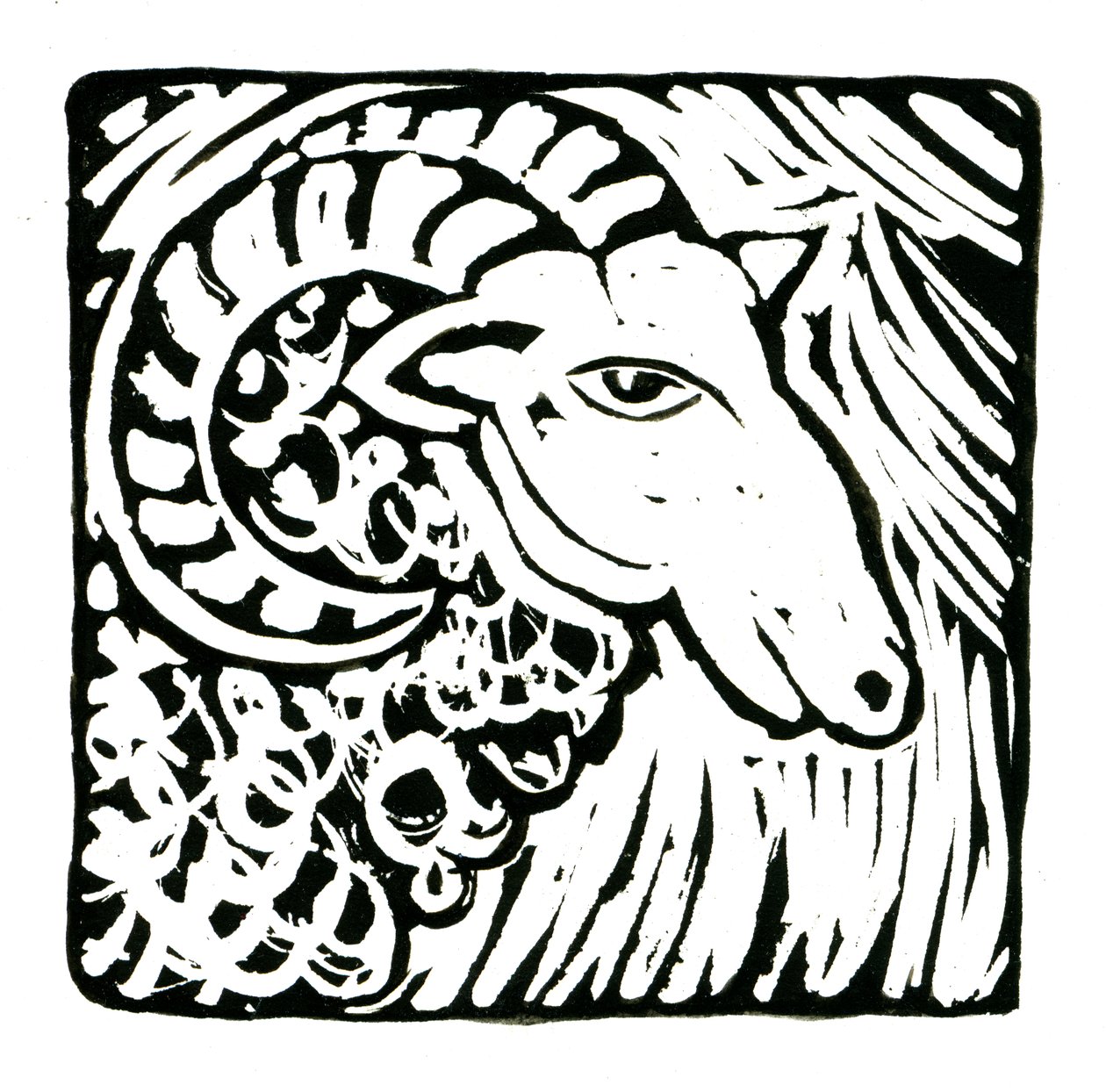 Horóscopo (Aries), 2017 (impresión en lino) de Annalisa Morrocco