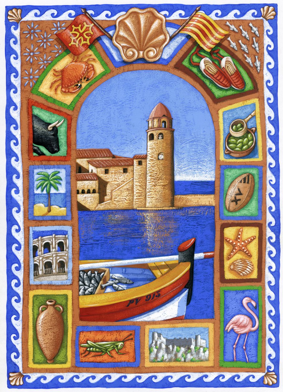 Languedoc, 2015 (gouache) de Annalisa Morrocco