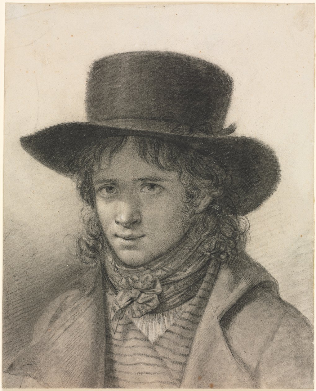 Self-Portrait in a Hat de Anne-Louis Girodet de Roucy-Trioson