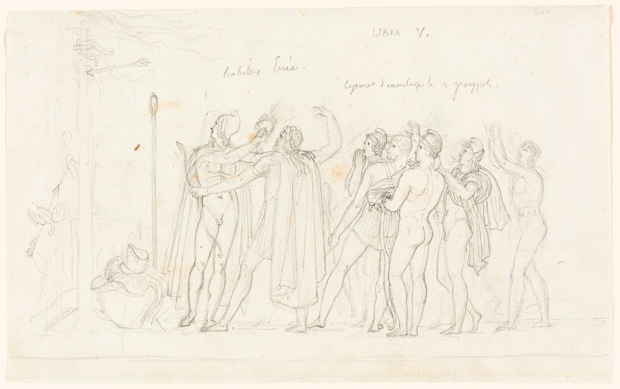 El concurso de tiro con arco, del libro V de la Eneida de Anne-Louis Girodet de Roucy-Trioson